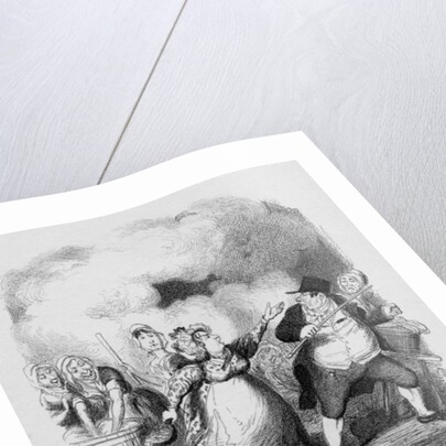 Mr Bumble degraded in the eyes of the paupers by George Cruikshank