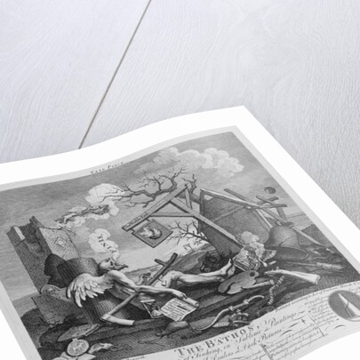 Bathos, Manner of Sinking, in Sublime Paintings inscribed to the Dealers in Dark Pictures, 1764 by William Hogarth