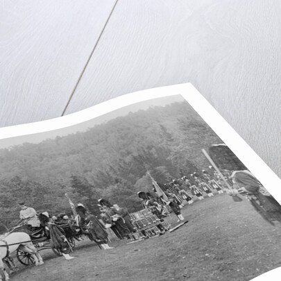Queen Victoria presenting colours to the Cameron Highlanders, 1873 by English Photographer
