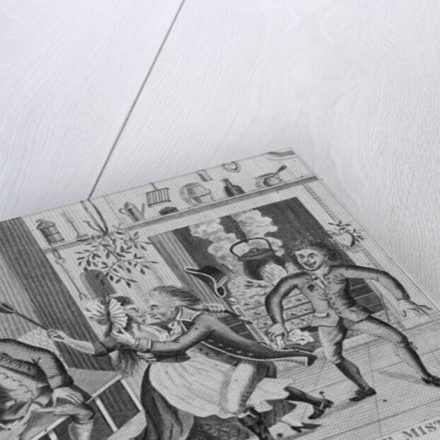 Christmas Gambols, or a Kiss Under the Mistletoe, 1794 by English School