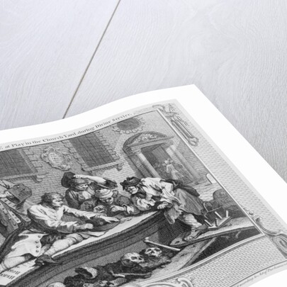 The Idle 'Prentice at Play in the Church Yard During Divine Service, plate III of 'Industry and Idleness', 1747 by William Hogarth