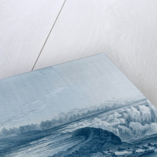 Launching Boats across a Reef opposite to Mount Conybeare by George (after) Back