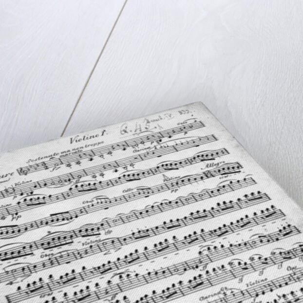 Sheet Music for the Overture to 'Egmont' by Ludwig van Beethoven, written between 1809-10 by German School