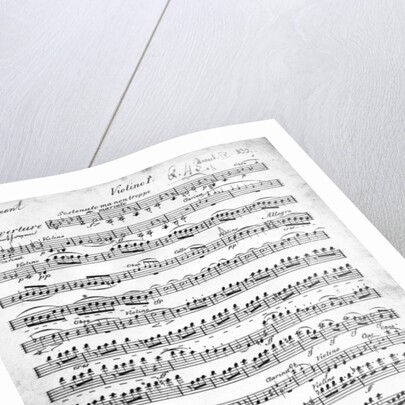 Sheet Music for the Overture to 'Egmont' by Ludwig van Beethoven, written between 1809-10 by German School