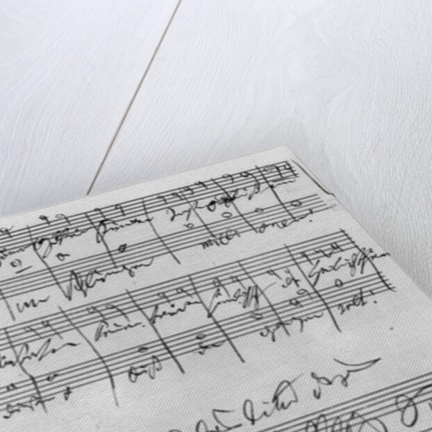 Facsimile of a page of music from the 'Biography of L. van Beethoven' by Anton Schindler by Ludwig van Beethoven
