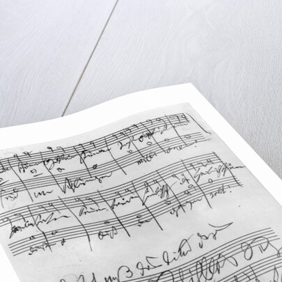 Facsimile of a page of music from the 'Biography of L. van Beethoven' by Anton Schindler by Ludwig van Beethoven