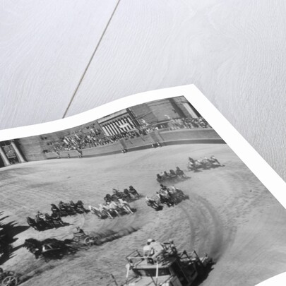 Filming the chariot race from 'Ben-Hur', 1925 by American Photographer