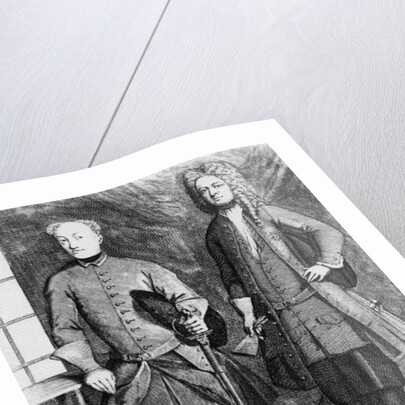 Charles XII of Sweden with his advisor Baron Gortz by Swedish School