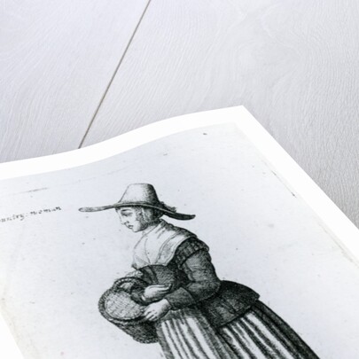 English Country Woman, 1643 by Wenceslaus Hollar