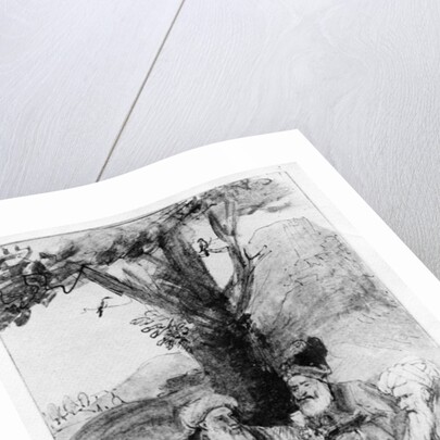 Four orientals seated under a tree, c.1659 by Rembrandt Harmensz. van Rijn