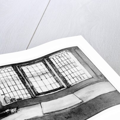 Artist's worktable at the window overlooking the river, c.1650 by Willem Drost