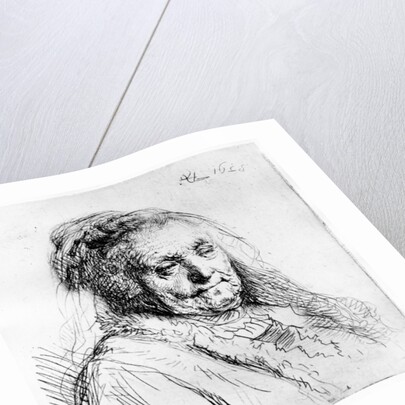 Portrait of the artist's mother, 1628 by Rembrandt Harmensz. van Rijn