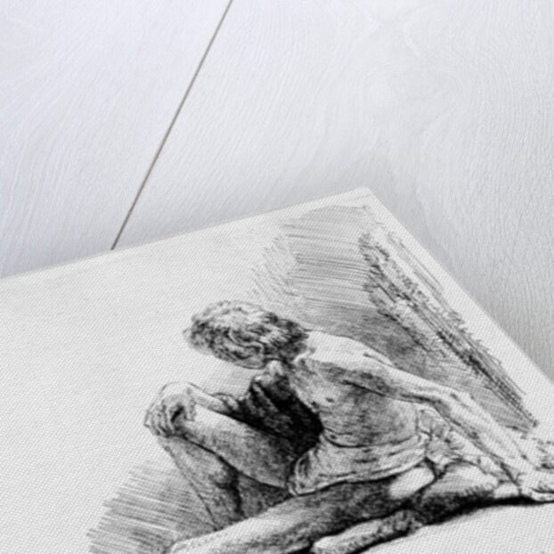 Man seated on the ground, 1646 by Rembrandt Harmensz. van Rijn