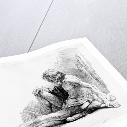 Man seated on the ground, 1646 by Rembrandt Harmensz. van Rijn