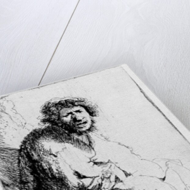 Beggar seated on a bank, 1630 by Rembrandt Harmensz. van Rijn