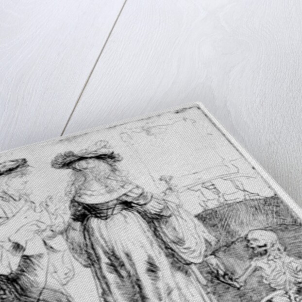 Death appearing to a wedded couple from an open grave, 1639 by Rembrandt Harmensz. van Rijn