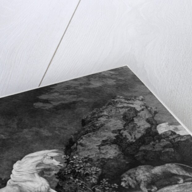 A Horse Affrighted by a Lion by George Stubbs