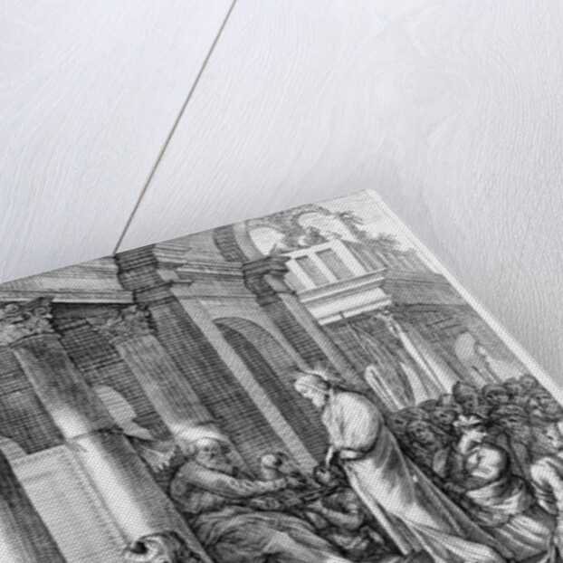 Christ before Pilate, engraved by Nicolaes Braeu by Jacopo Robusti Tintoretto