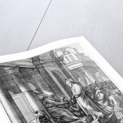 Christ before Pilate, engraved by Nicolaes Braeu by Jacopo Robusti Tintoretto