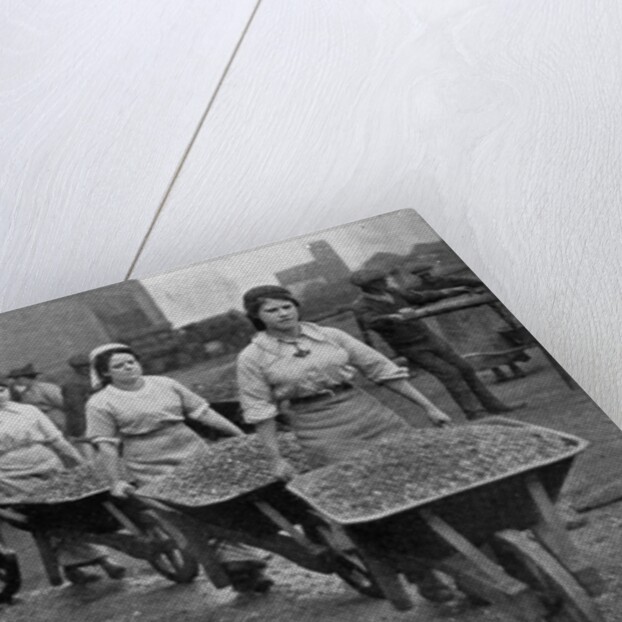 Women Barrowing Coke at a Gas Works, War Office photographs, 1916 by English Photographer
