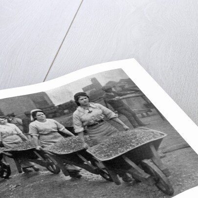 Women Barrowing Coke at a Gas Works, War Office photographs, 1916 by English Photographer
