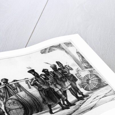 Negres Cangueiros - Black Porters carry a Cask by Jean Baptiste Debret