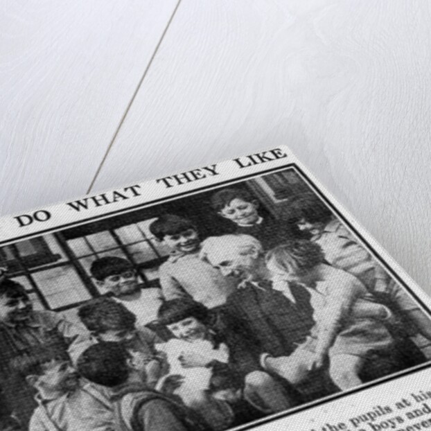 Bertrand Russell with pupils at his Beacon Hill School, 1931 by English Photographer