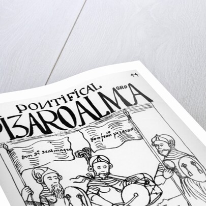 Diego de Almagro and Francisco Pizarro in Castile by Felipe Huaman Poma de Ayala