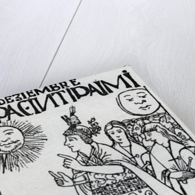 The chief courier who carries a trumpet shell by Felipe Huaman Poma de Ayala