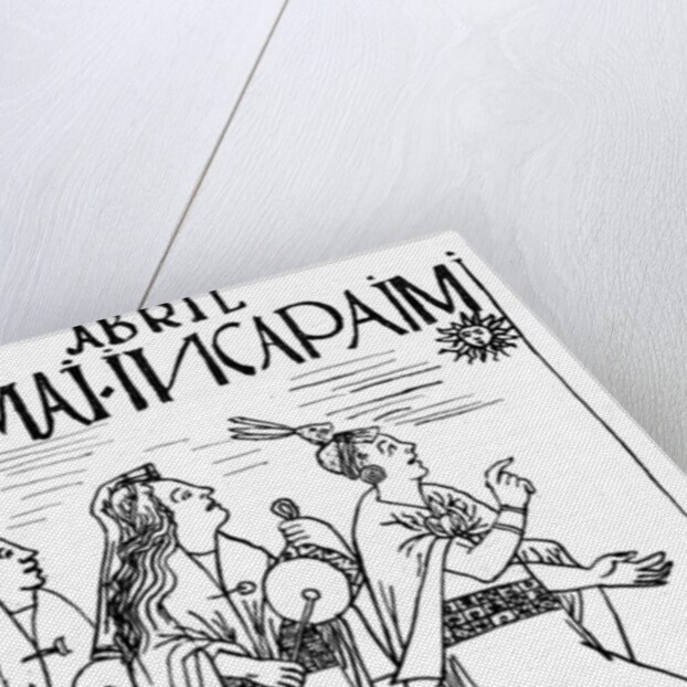 The month of April, Inca festival by Felipe Huaman Poma de Ayala