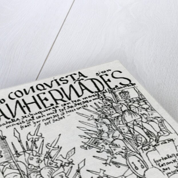 The Rebel Forces of Francisco Hernandez Giron defeat the King's men at the Battle of Chuquinga by Felipe Huaman Poma de Ayala