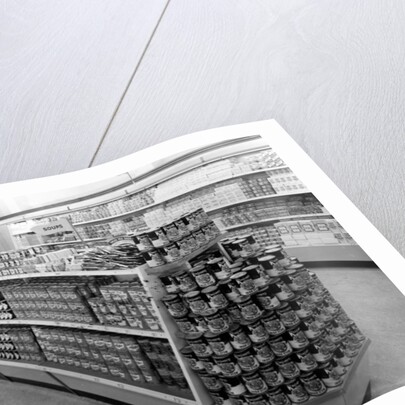 Soup aisle, Woolworths store, 1956 by English Photographer