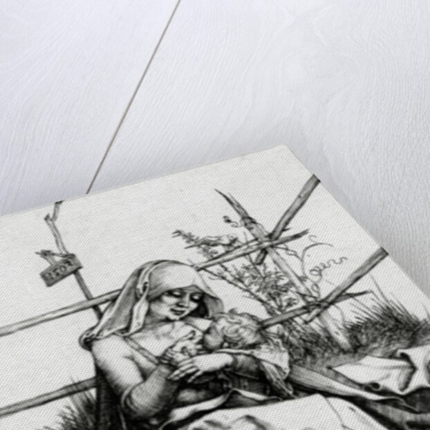 Virgin and Child seated on a grass bench, 1503 by Albrecht Dürer or Duerer