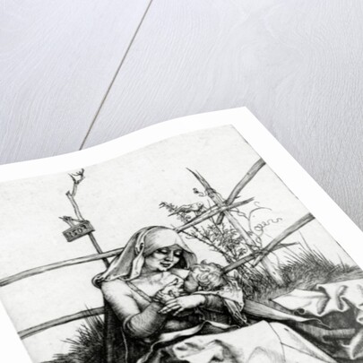Virgin and Child seated on a grass bench, 1503 by Albrecht Dürer or Duerer