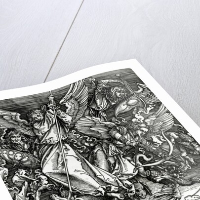 St. Michael fighting the Dragon, 1498 by Albrecht Dürer or Duerer