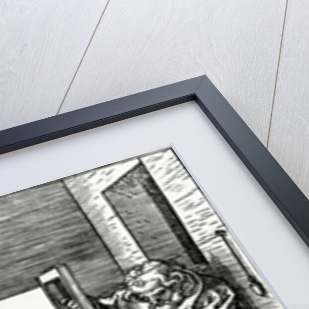 An artist drawing a lute with the aid of a perspective apparatus by Albrecht Dürer or Duerer