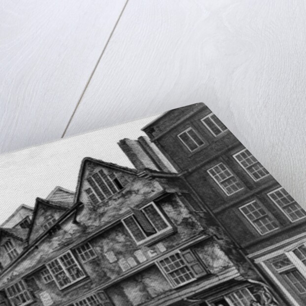 Old Houses and Shopfronts on Chancery Lane, London, 1798 by English School