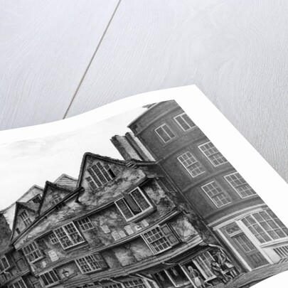 Old Houses and Shopfronts on Chancery Lane, London, 1798 by English School