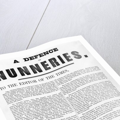 A Defence of Nunneries by Theresa Arundell, 1851 by English School