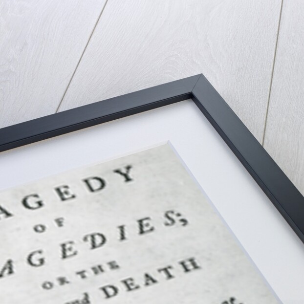 Title page of the script of Tom Thumb, 1731 by English School