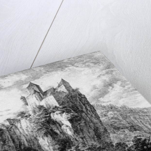 Schloss Prunn in Altmuhlthal, print by Friedrich Wilhelm Bollinger, 1818 by Domenico Quaglio (after)