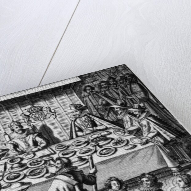 The Spanish Ambassador dines with the King James I of England, c.1620-25 by Spanish School