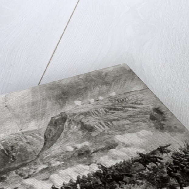 The Abyssinian Expedition: The Battle at Arogee, before Magdala, on Good Friday, April 10, published in 'The Illustrated London News'. 1868 by English School