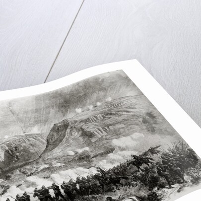 The Abyssinian Expedition: The Battle at Arogee, before Magdala, on Good Friday, April 10, published in 'The Illustrated London News'. 1868 by English School