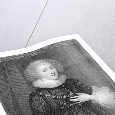 Mary Sidney, Countess of Pembroke, engraved by W.J.Fry by Marcus the Younger (after) Gheeraerts