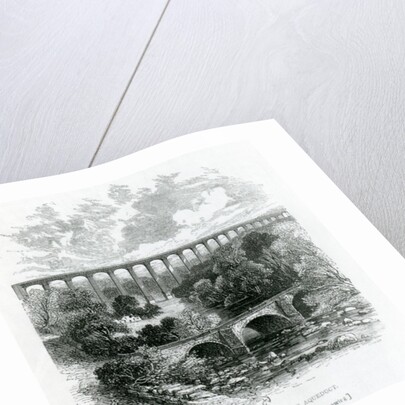 A View of the Pont-Cysylltau Aqueduct, 1861 by English School
