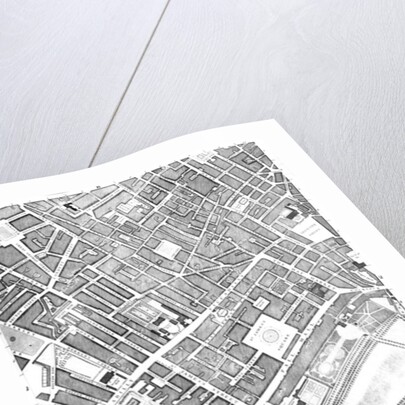 A Map of St. James's, London, 1746 by John Rocque