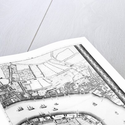A Map of Limehouse and Rotherhithe, London, 1746 by John Rocque