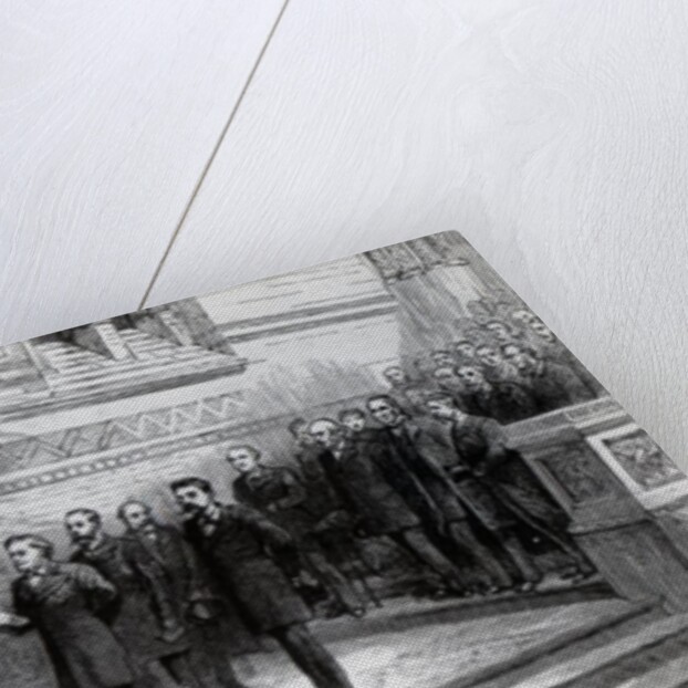 Unveiling the statue of the late Charles Darwin in the Natural History Museum, South Kensington, 9th June 1885 by English School