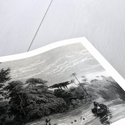 Canoes on the Niger River by English School